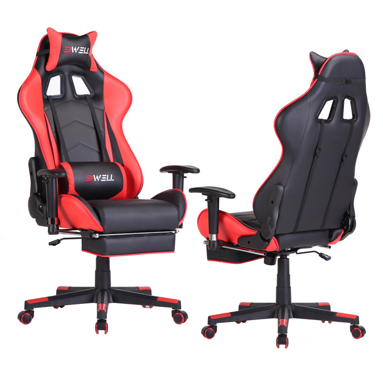 EDWELL Adjustable Ergonomic Swiveling PC Racing Game Chair with